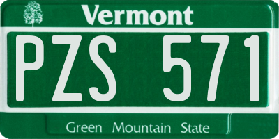 VT license plate PZS571