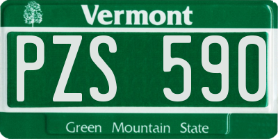 VT license plate PZS590