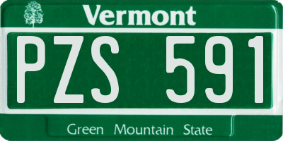 VT license plate PZS591