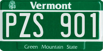 VT license plate PZS901
