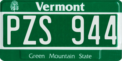 VT license plate PZS944