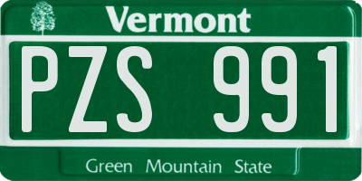 VT license plate PZS991