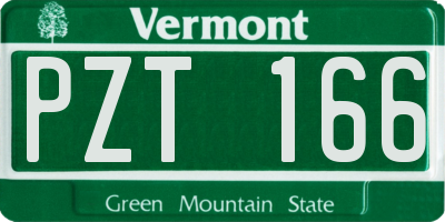 VT license plate PZT166