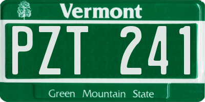 VT license plate PZT241