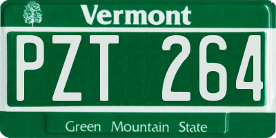 VT license plate PZT264