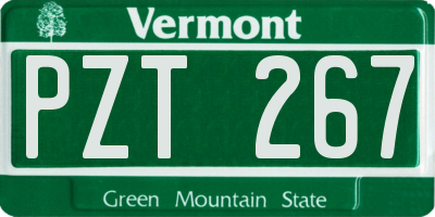 VT license plate PZT267