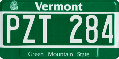 VT license plate PZT284