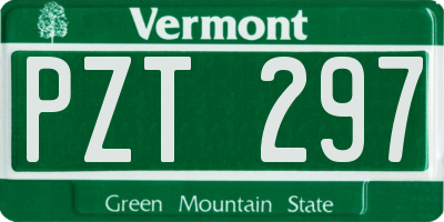VT license plate PZT297
