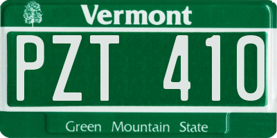 VT license plate PZT410