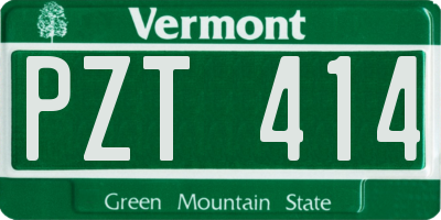 VT license plate PZT414