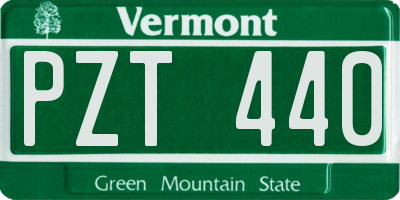 VT license plate PZT440