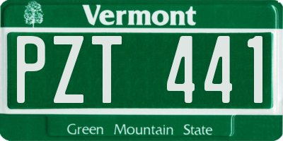 VT license plate PZT441