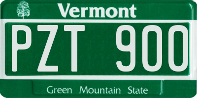 VT license plate PZT900