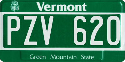 VT license plate PZV620