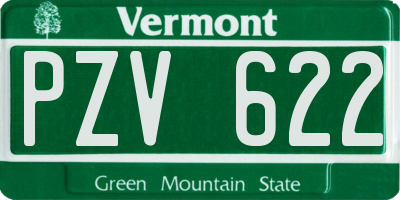 VT license plate PZV622