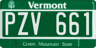 VT license plate PZV661