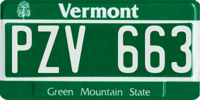 VT license plate PZV663