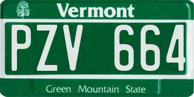 VT license plate PZV664