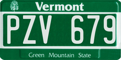 VT license plate PZV679