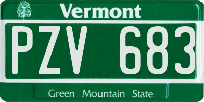 VT license plate PZV683