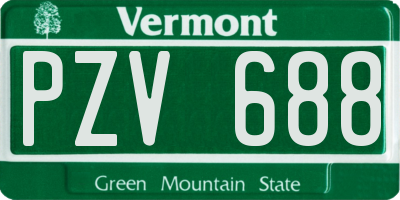 VT license plate PZV688