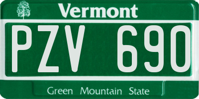 VT license plate PZV690