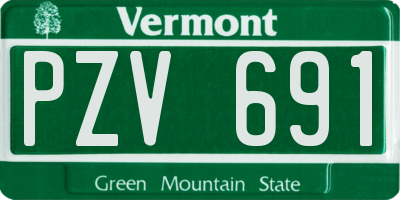 VT license plate PZV691