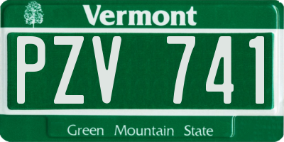 VT license plate PZV741
