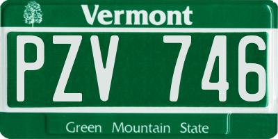 VT license plate PZV746