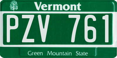VT license plate PZV761