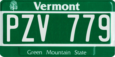 VT license plate PZV779