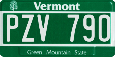 VT license plate PZV790