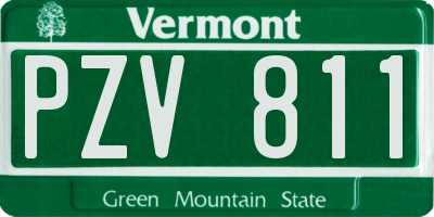 VT license plate PZV811