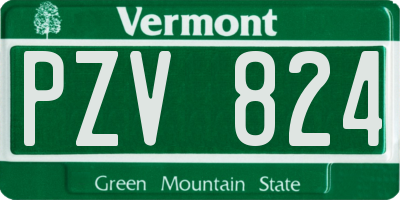 VT license plate PZV824