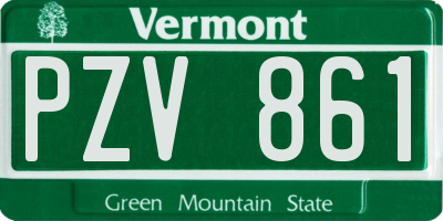 VT license plate PZV861
