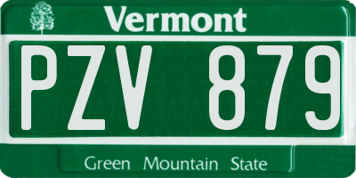 VT license plate PZV879
