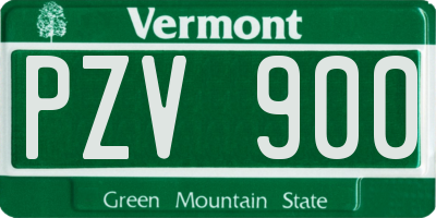 VT license plate PZV900