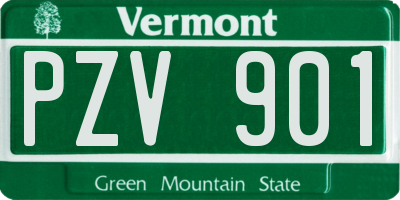 VT license plate PZV901