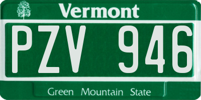 VT license plate PZV946