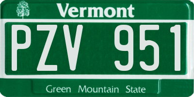 VT license plate PZV951