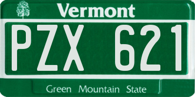 VT license plate PZX621