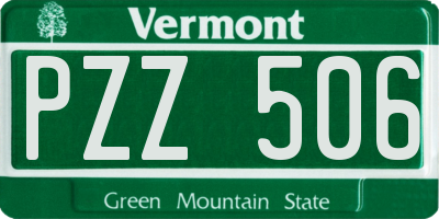 VT license plate PZZ506