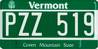 VT license plate PZZ519