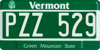 VT license plate PZZ529