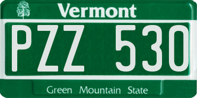 VT license plate PZZ530
