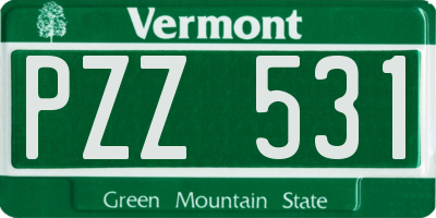 VT license plate PZZ531