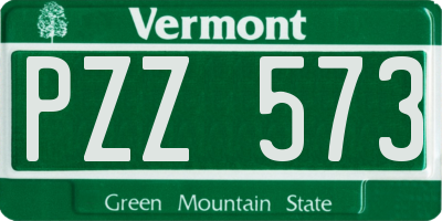 VT license plate PZZ573
