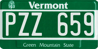 VT license plate PZZ659