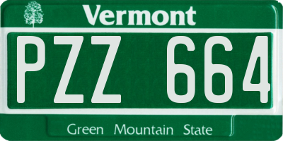 VT license plate PZZ664