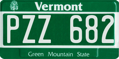 VT license plate PZZ682